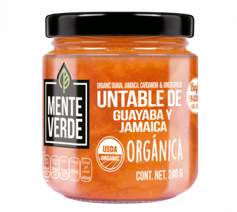 Mermelada Guayaba, Cardamomo y Jamaica 240 gr Órganica