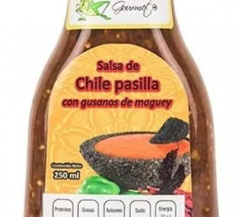 Salsa pasilla con gusano de maguey (250 ml)